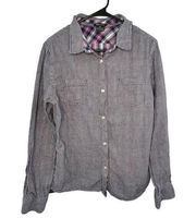 Oakley Long Sleeve Button Up Flannel Shirt