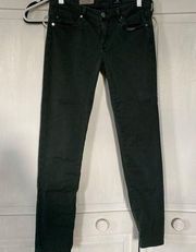 Adriano Goldschmied green “the Stevie ankle “ jeans.  Size 27