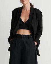 Madewell The Relaxed Blazer Softdrape Black Size Medium