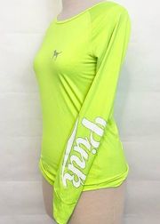 Victoria’s Secret PINK ultimate type athletic work out neon yellow top