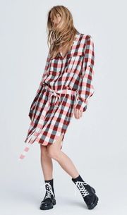 NWT RAG & BONE- Beck Dress Buffalo Plaid Button Down Preppy Summer Classic