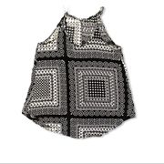 BCX Black & White Paisley Cami Tank Top