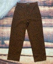 Leopard Print Vintage Straight Denim Jeans Universal Thread