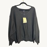 NYDJ 2X Black Sweater Neutral Oversized Comfortable