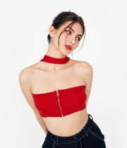 Cider Red cropped Top