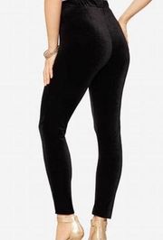 J. Crew Velour Black Pull On Leggings sz S Black