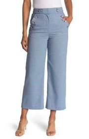 Veronica Beard Hunter blue plaid crop pants trousers