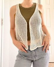 Poof Open Knit Vest Top