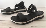 Black Platform Sandals, Size 11