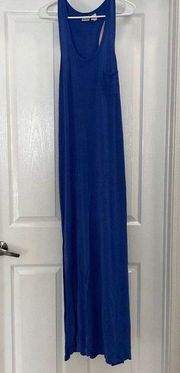 Mudd Women's Sleeveless Scoop Neck Tank Maxi Dress Size M Blue