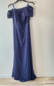 LA FEMME Off the Shoulder Gown in Navy Size 6