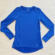 Now Women's Active Long Sleeve Performance Tee Royal Blue size XS