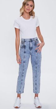 Seamed Straight Leg Jeans