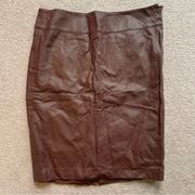 The Limited brown leather skirt