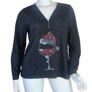 Misslook Santa Wine Glass Top