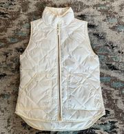 White with Cream Down Puffer Vest