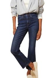 Banana Republic Mid Rise Crop Flare Dark Wash Jeans Size 29