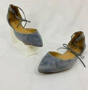 Splendid Annabelle Pointed Toe Flat Grey Suede Womens 9.5