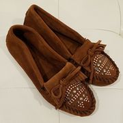 Silver Embellished Moccasins 