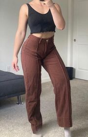 High Waisted Straight Jeans Size 7