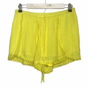 JACK BB DAKOTA CAROLINE TRIM LEMON YELLOW SHORTS WOMENS SIZE MEDIUM RETAIL $60