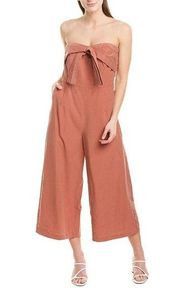 NWT Greylin Gracie Gripping Strapless Wide Leg Cropped Jumpsuit Size Medium