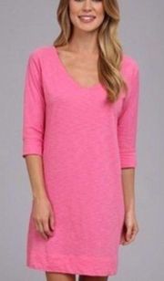 Eliza Casual Dress Tunic in Hotty Pink Size Medium,