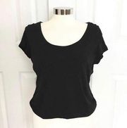 Kate Hill cropped black blouse