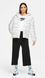 Nike Sportswear Puffer Jacket Marbled Look Grey White Size M, NEW (Sold Out)