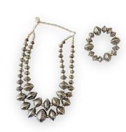 Dana Buchman Chunky Silver-tone Necklace Bracelet Set Jewelry Accessories