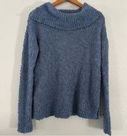 Pink Republic Blue Cowl Neck Sweater Comfy Soft Cozy Casual Medium