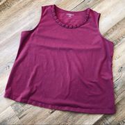 Croft & Barrow magenta tank size 2X