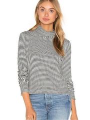 Michelle Turtleneck Stripped Cotton Top Size M