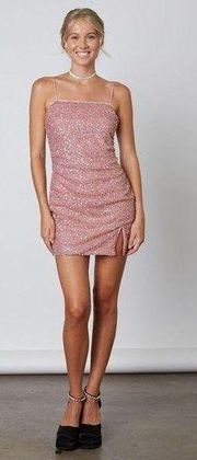 Cotton Candy LA Pink Sequin Straight Mini / M