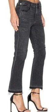 Citizens of Humanity Sasha Twist Crop Low Slung Flare Jeans Size 24 Distressed