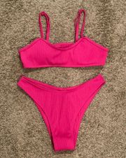 SheIn Hot Pink Bikini Set