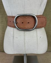 Vintage  Wide Leather Belt Size M 32-36 Inches