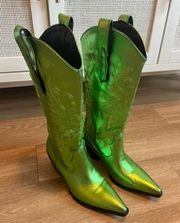 Green Cowboy Boots