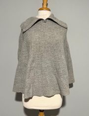 Light Gray Knit Pullover Poncho