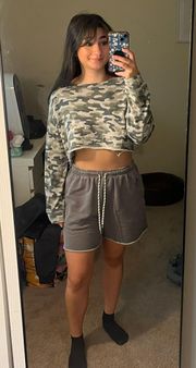 PacSun Camo Cropped Long Sleeve