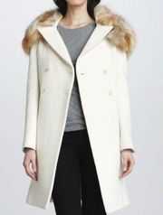 Elizabeth and James Ivory Fur-Collar Coat