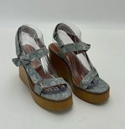 LUCKY BRAND DENMIA-ACID DENIM HEELS