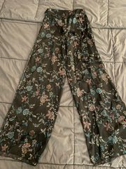Floral Silk Pants 
