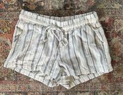 Bella Dahl Linen Blend Stripe Drawstring Shorts