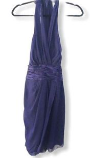 Vintage Maggy London Halter Dress Purple