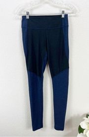 Outdoor Voices Blue Two Tones High Waisted Leggings Small S