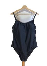 Hurley Full Piece Swimsuit Black Size XL Summer Beach Minimalist Travel Vacation