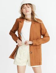 Linen Dorset Blazer in Terracotta