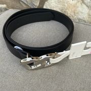 Target brand Black belt silver buckle size XXL (waist 46) NEW