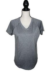 Beverly Hills PoloClub Women's Large Gray Short Sleeve Activewear Shirt Stretch